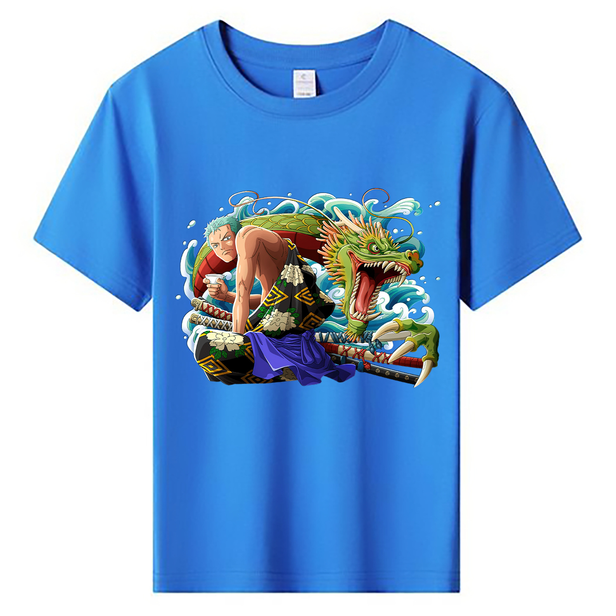 ワンピース ロロノア・ゾロ ONE PIECE Roronoa Zoro 綿100％キッズTシャツ（フロントプリント）